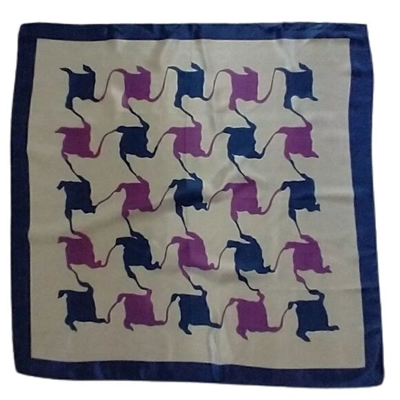 Vintage 1970s Hand Rolled Scarf Wrap Japan Acetate - Picture 2 of 12